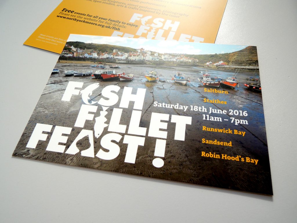  brand and design for festival celebrating local seafood.
harbour photograph by tony bartholomew.
[create / north york moors national park] 